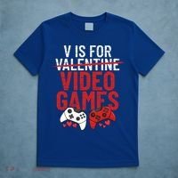 V Is For Video Games Funny 'S Gamer V Video Games Gift T-Shirt thumb 5