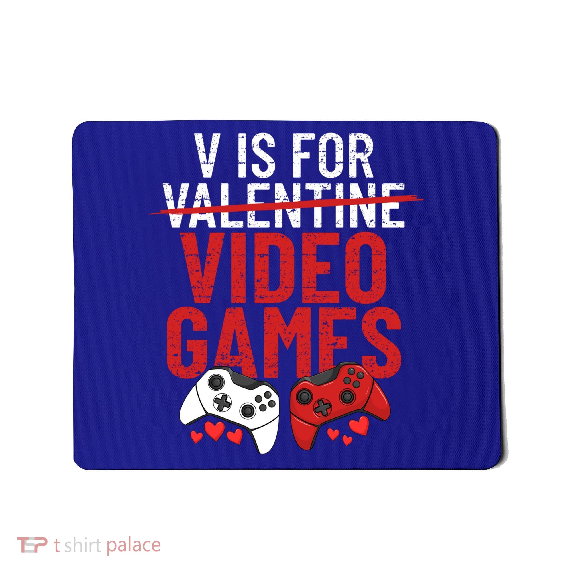 V Is For Video Games Funny 'S Gamer V Video Games Gift Mousepad