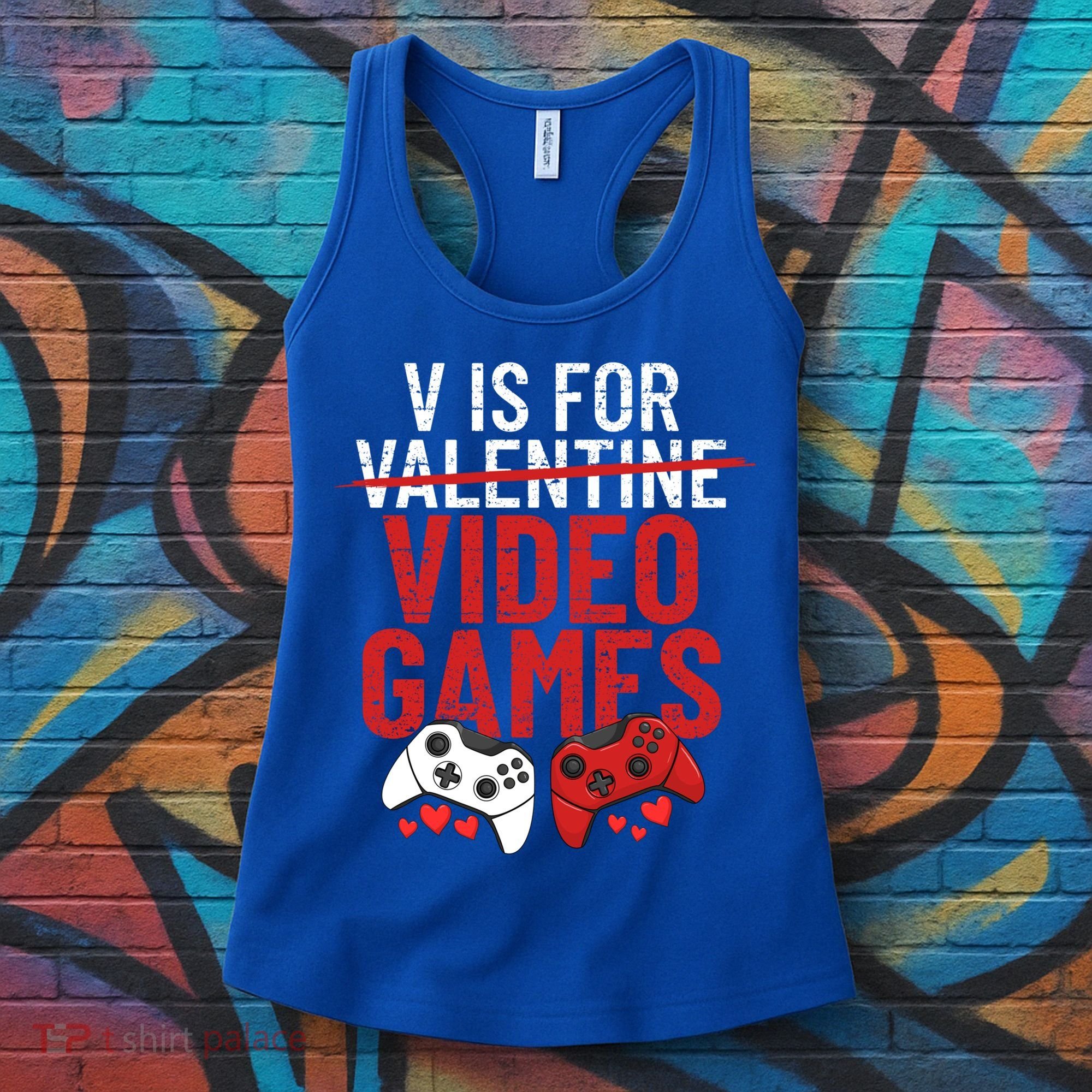 V Is For Video Games Funny 'S Gamer V Video Games Gift Women's Tank Top