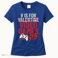 V Is For Video Games Funny 'S Gamer V Video Games Gift Women's T-Shirt thumb 0