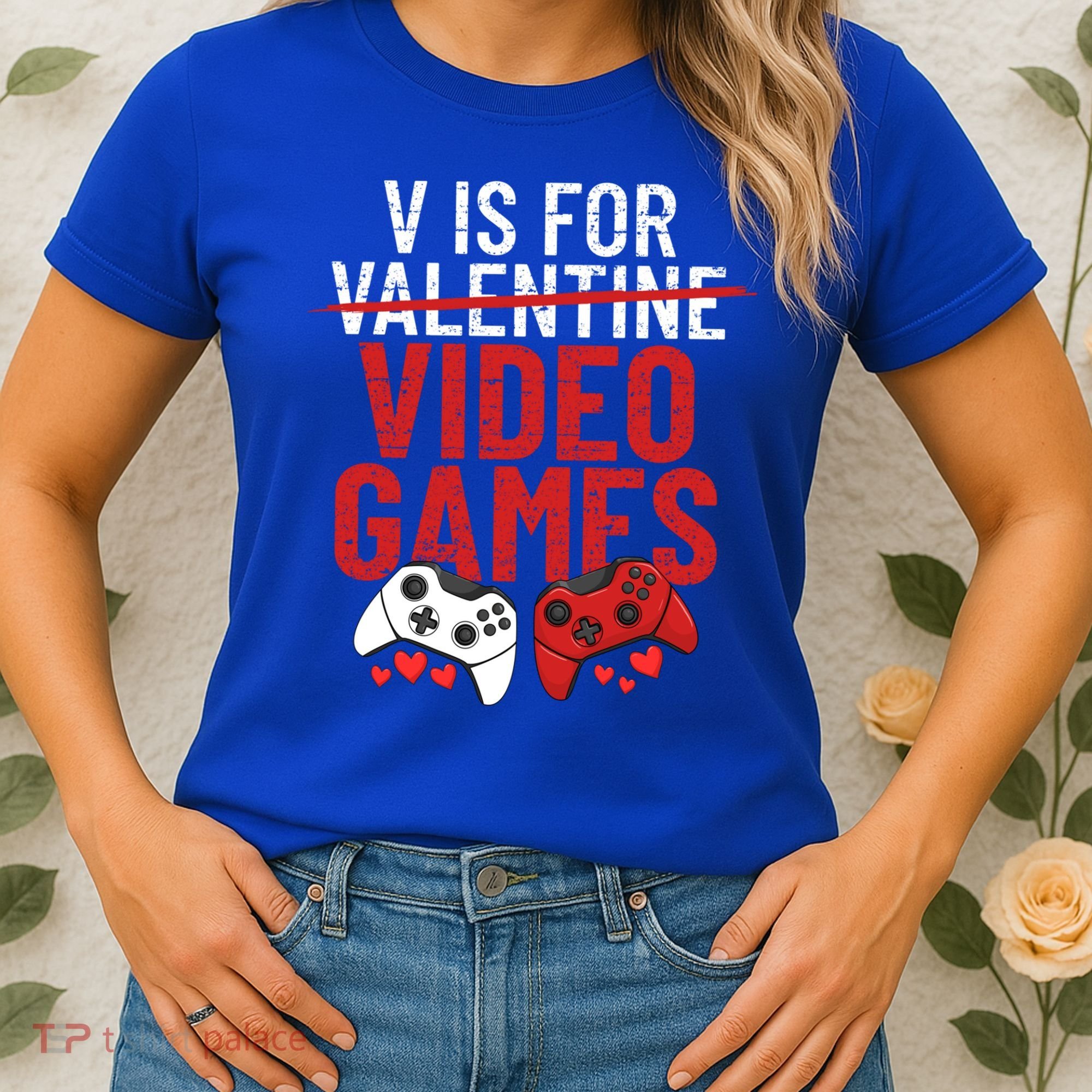 V Is For Video Games Funny 'S Gamer V Video Games Gift Women's T-Shirt
