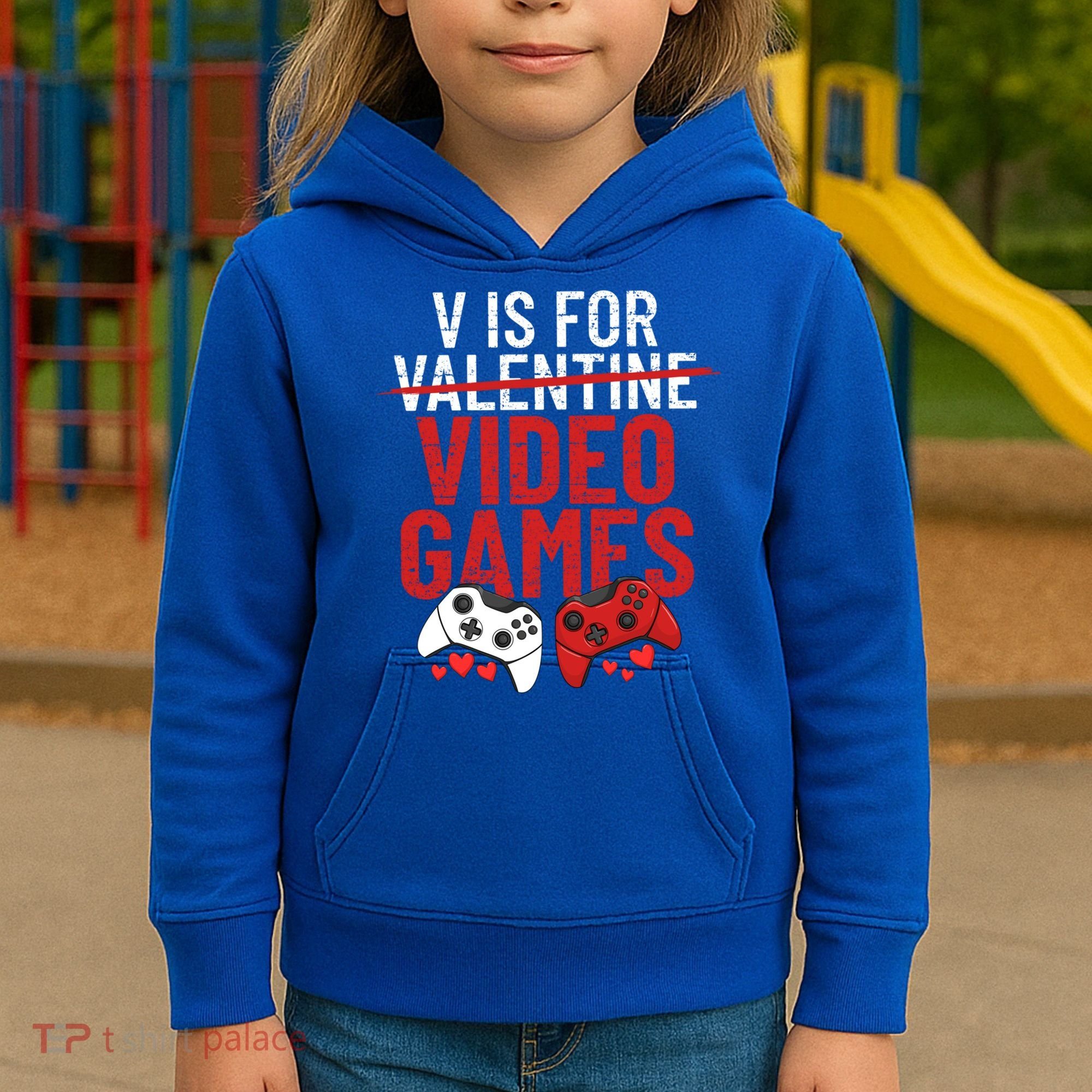 V Is For Video Games Funny 'S Gamer V Video Games Gift Kids Hoodie