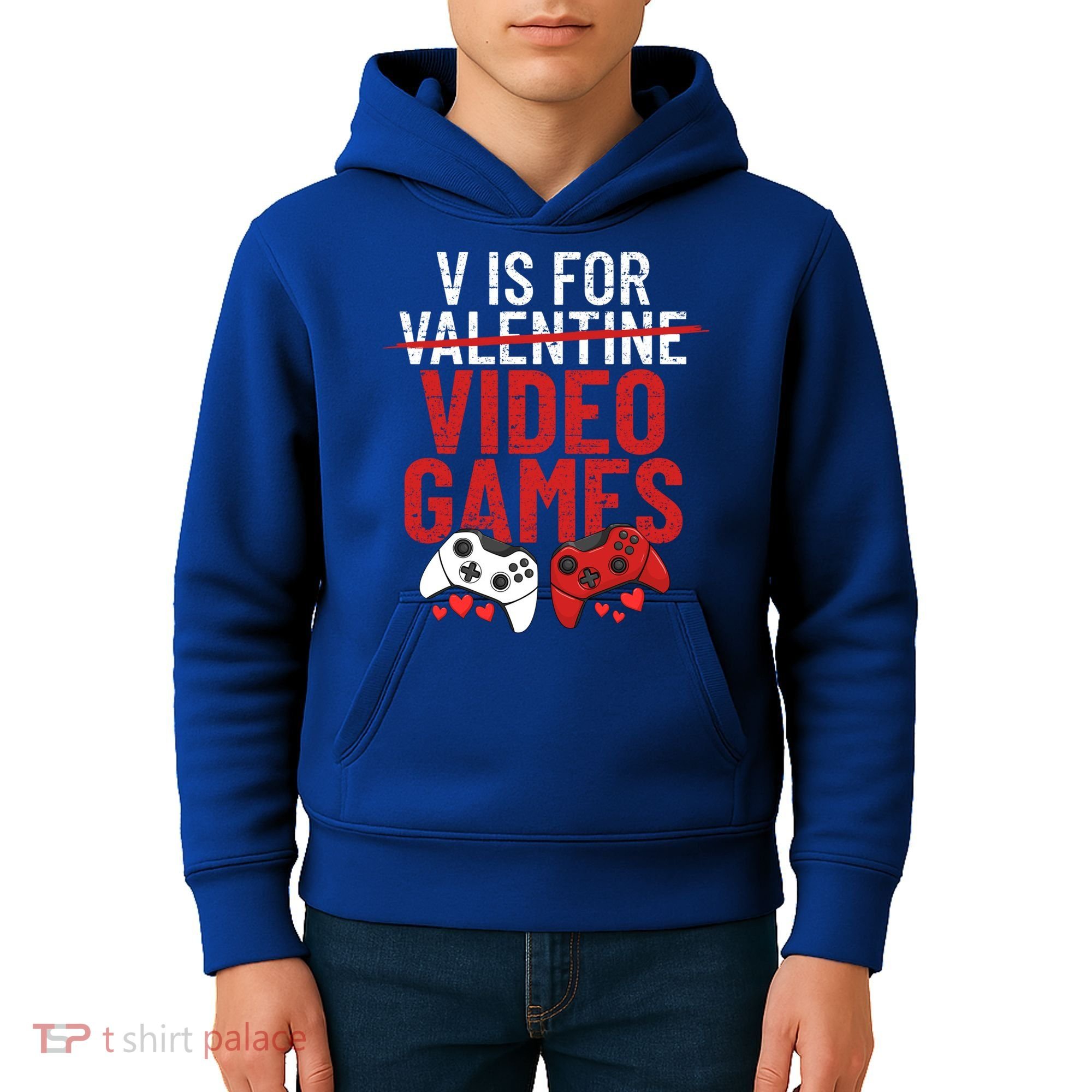 V Is For Video Games Funny 'S Gamer V Video Games Gift Kids Hoodie