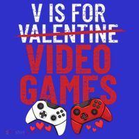 V Is For Video Games Funny 'S Gamer V Video Games Gift Kids T-Shirt thumb 4