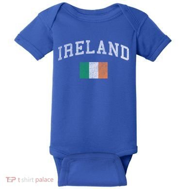 Vintage Ireland Flag Meaningful Gift Baby Bodysuit