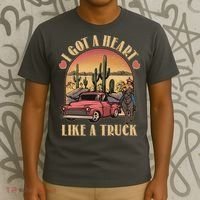 Vintage I Got A Heart Like A Truck Cowgirl T-Shirt thumb 3
