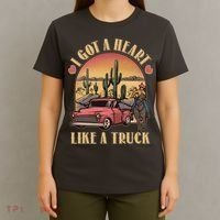Vintage I Got A Heart Like A Truck Cowgirl T-Shirt thumb 4