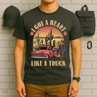 Vintage I Got A Heart Like A Truck Cowgirl T-Shirt thumb 6