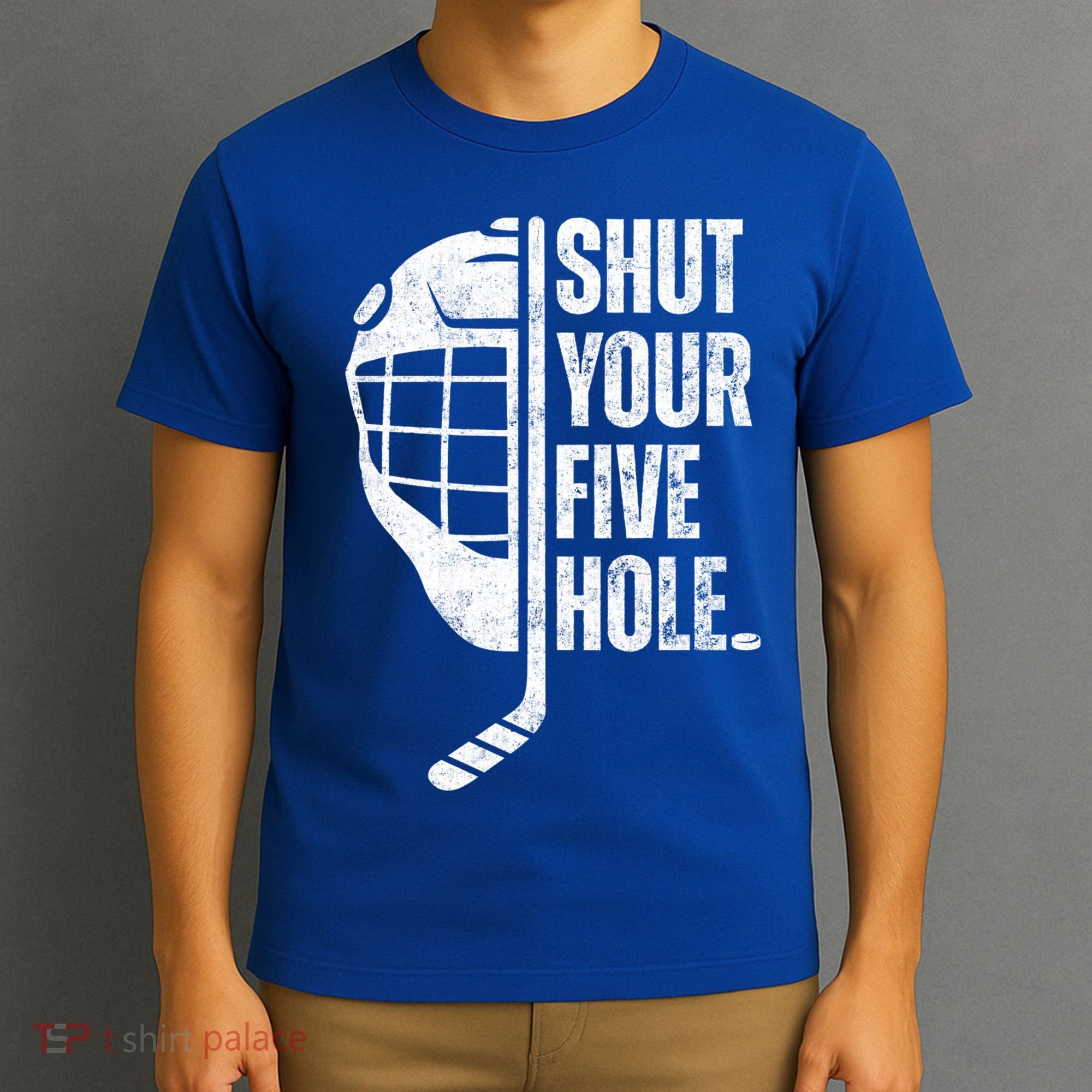 Vintage Ice Hockey Goalie Funny Shut Your Five Hole Gift T-Shirt