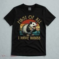 Vintage I Have Rabies Funny Sarcastic Angry Opossum Possum T-Shirt thumb 5