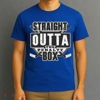 Vintage Ice Hockey Straight Outta The Penalty Box Cool Gift T-Shirt thumb 3