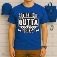 Vintage Ice Hockey Straight Outta The Penalty Box Cool Gift T-Shirt thumb 6