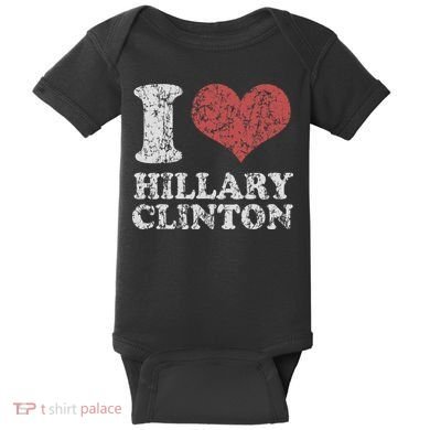 Vintage I Heart Hillary Clinton Baby Bodysuit