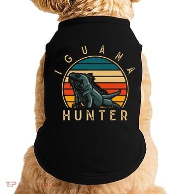 Vintage Iguana Hunter Funny Reptile Lover Doggie Tank