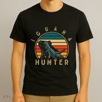Vintage Iguana Hunter Funny Reptile Lover T-Shirt thumb 3