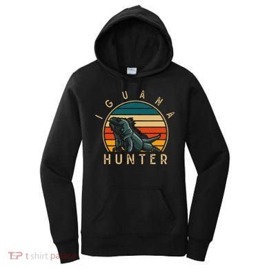 Vintage Iguana Hunter Funny Reptile Lover Women's Hoodie
