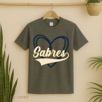 Vintage I Heart Love Sabres Retro Classic Gift T-Shirt thumb 2