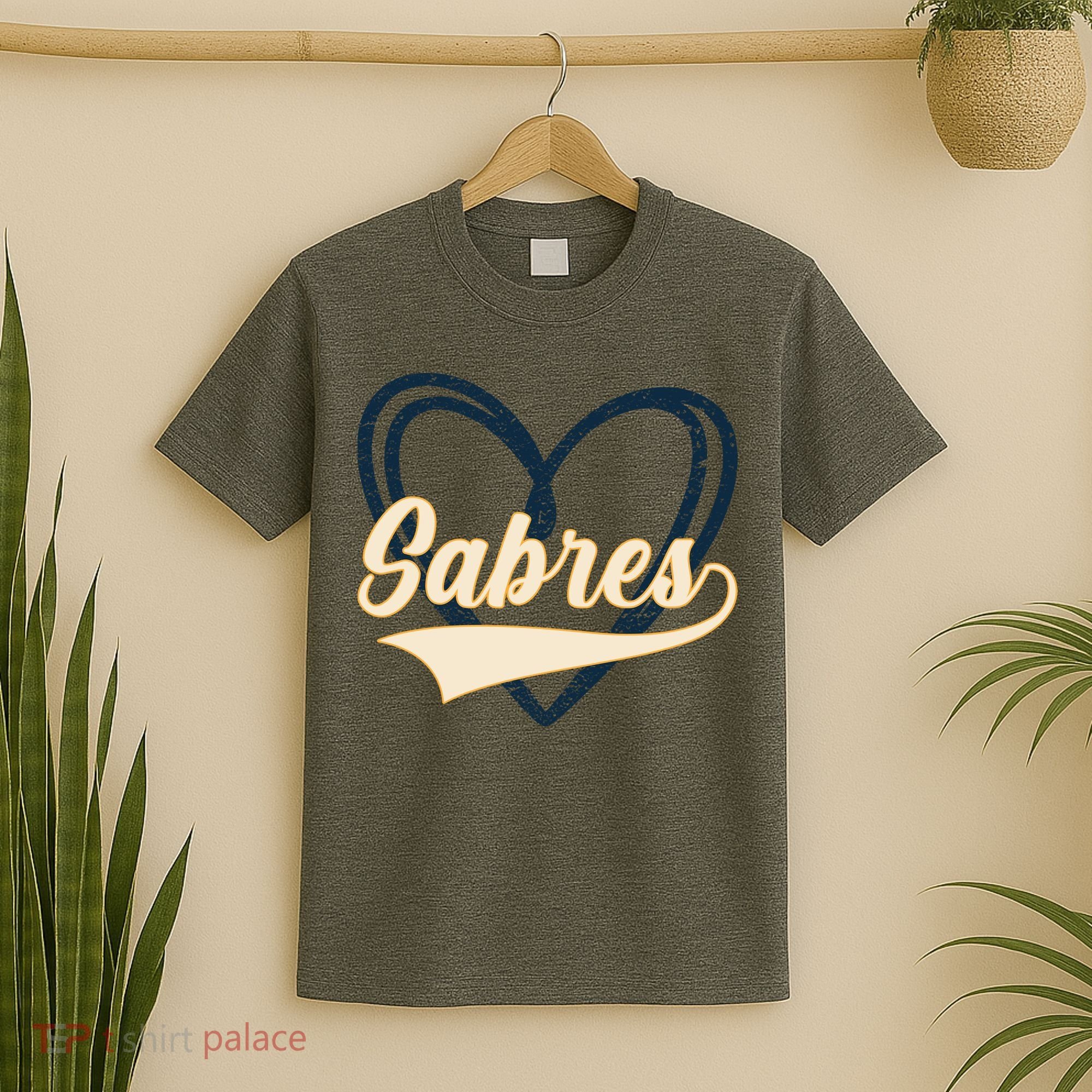 Vintage I Heart Love Sabres Retro Classic Gift T-Shirt
