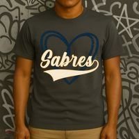 Vintage I Heart Love Sabres Retro Classic Gift T-Shirt thumb 3