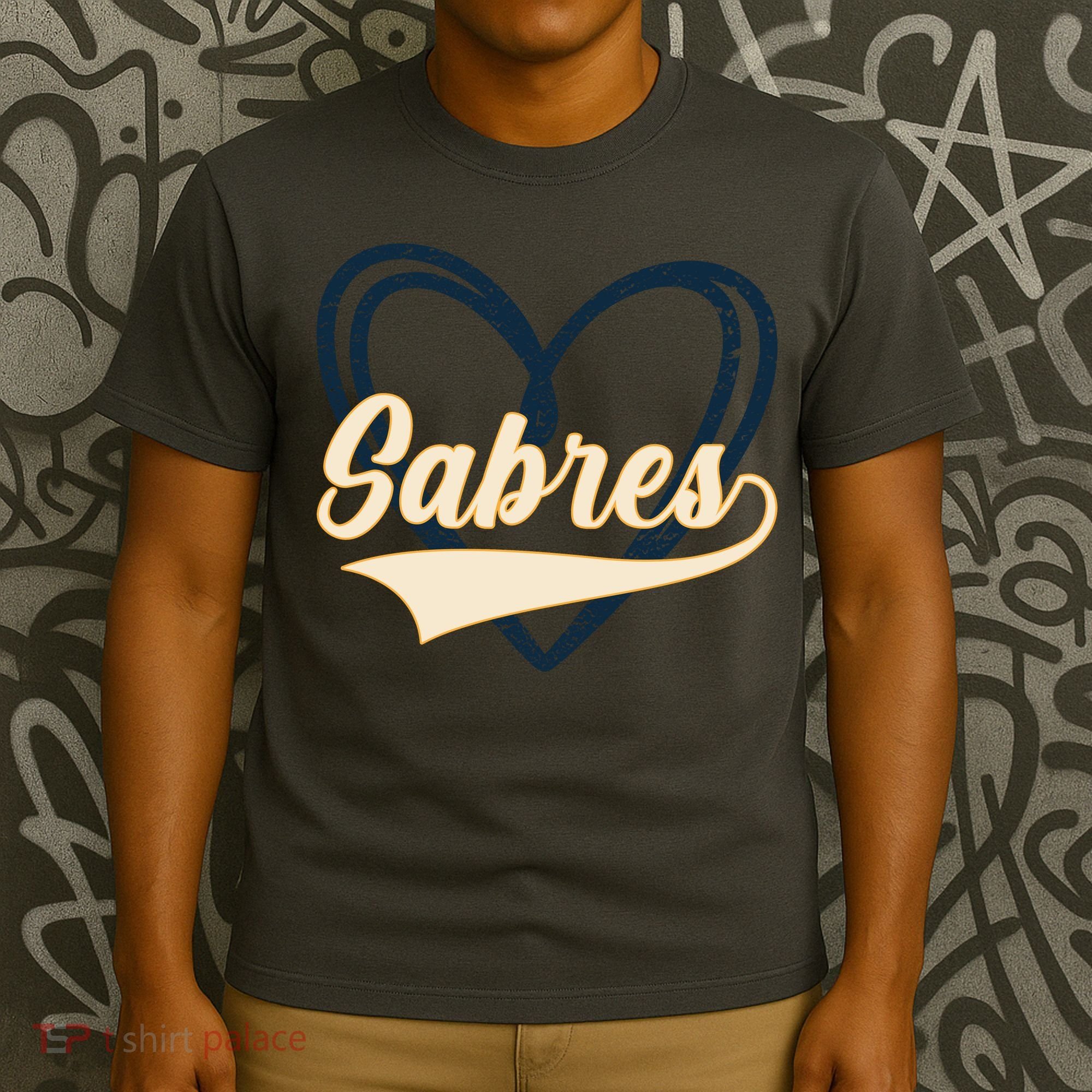 Vintage I Heart Love Sabres Retro Classic Gift T-Shirt