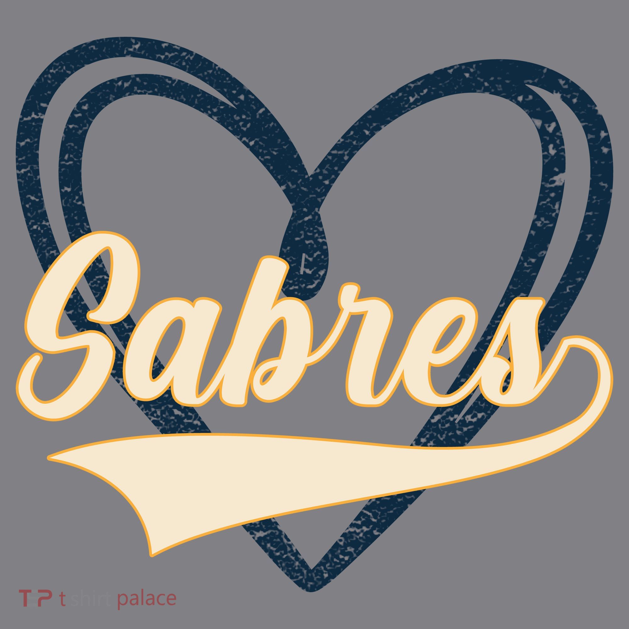 Vintage I Heart Love Sabres Retro Classic Gift T-Shirt
