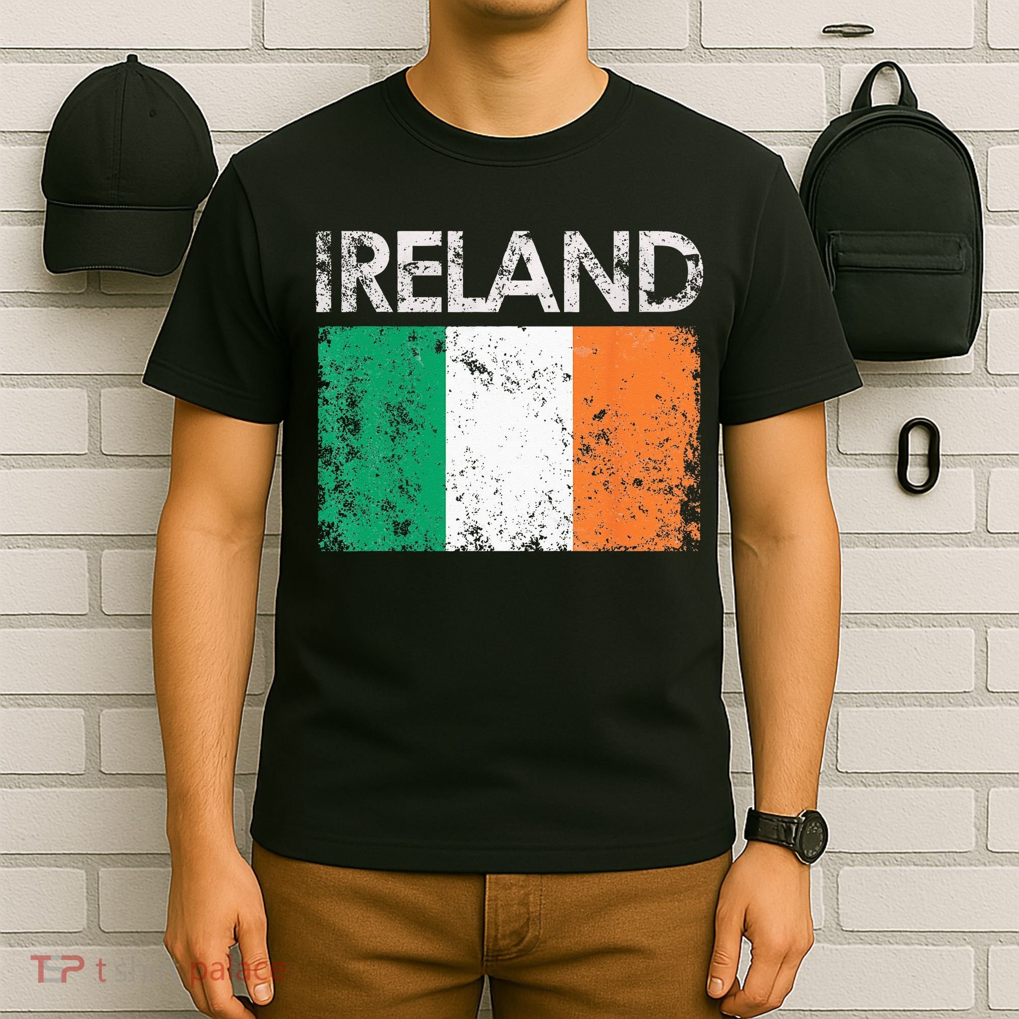 Vintage Ireland Irish Flag Pride Gift T-Shirt