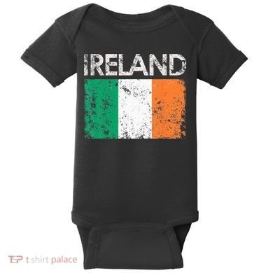Vintage Ireland Irish Flag Pride Gift Baby Bodysuit