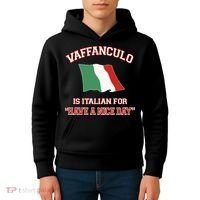 Vaffanculo Is Italian For Have A Nice Day Kids Hoodie thumb 4