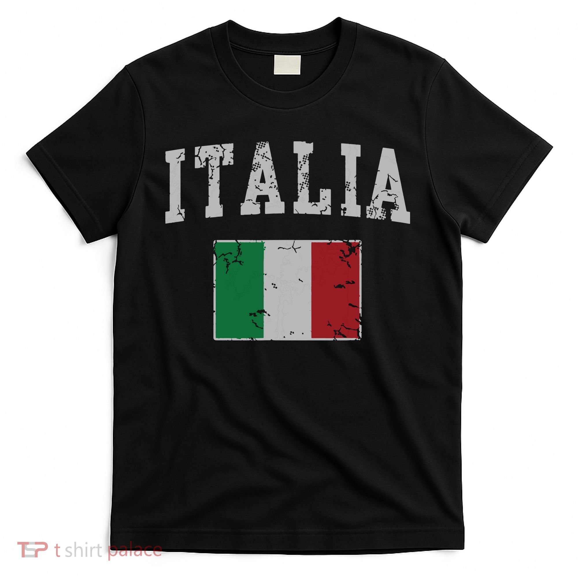 Vintage Italia Italian Flag Italy Men Women Kids T-Shirt