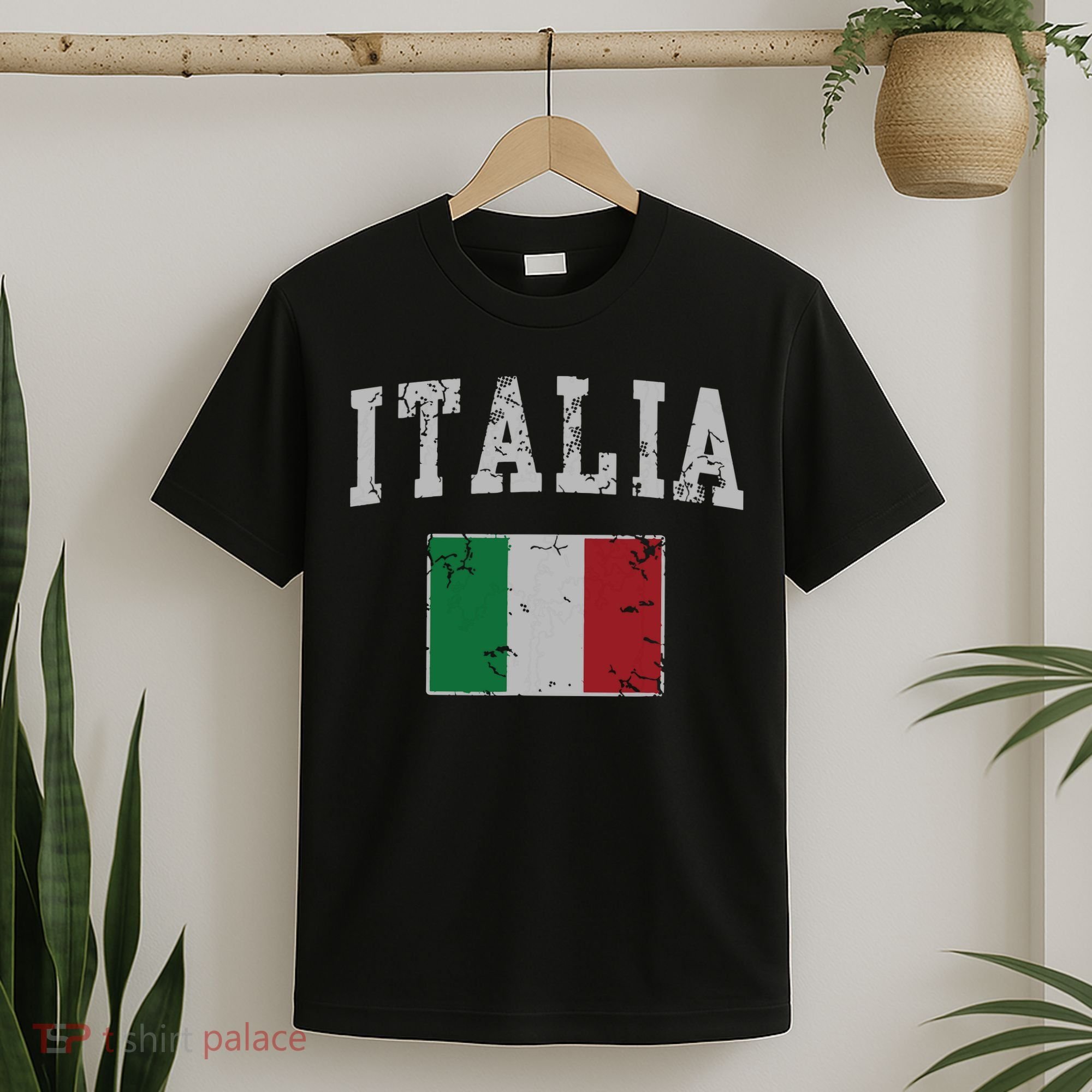 Vintage Italia Italian Flag Italy Men Women Kids T-Shirt