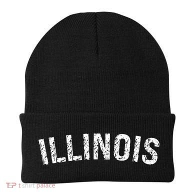 Vintage Illinois Illinois Orange Beanie