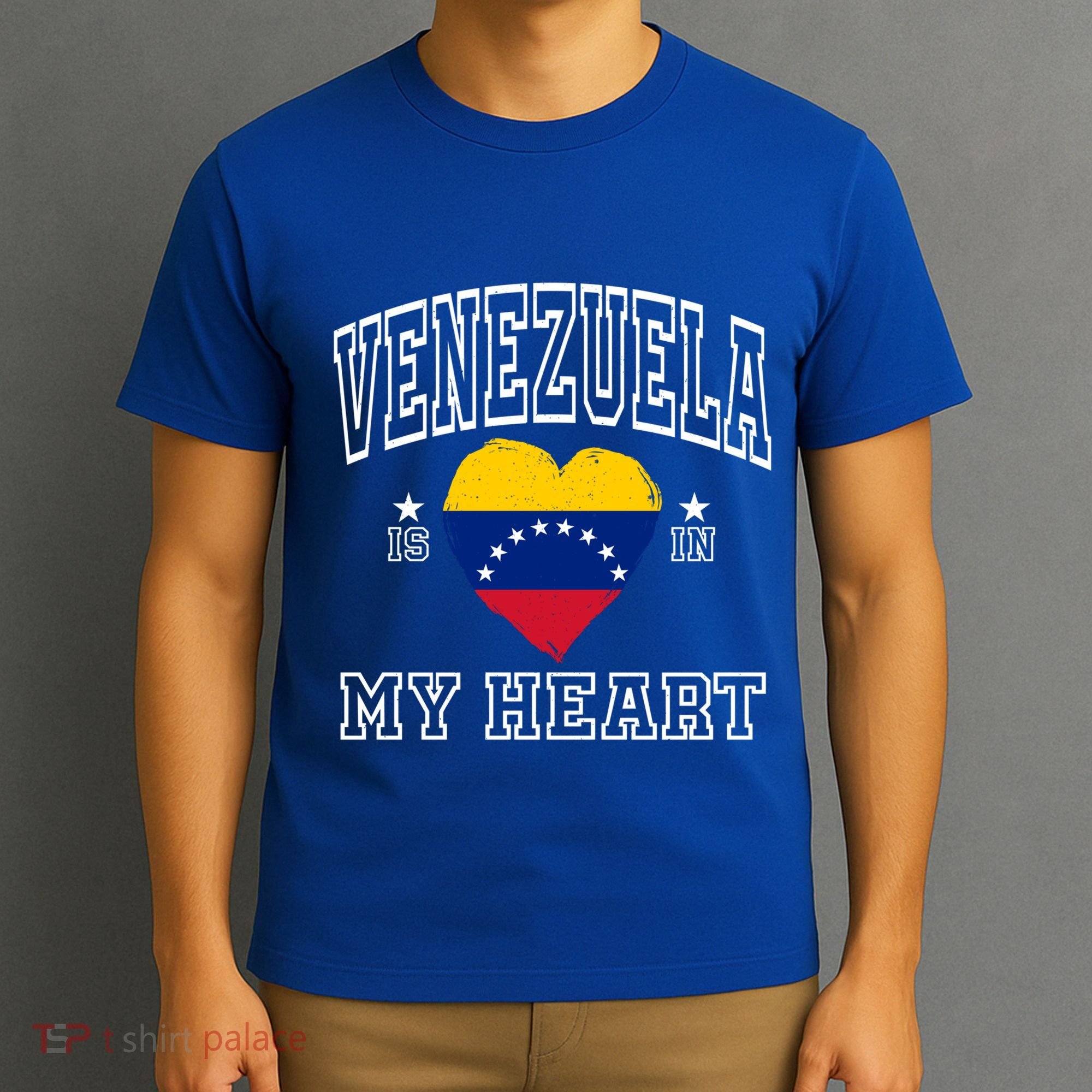 Venezuela Is In My Heart Proud Flag Athletic Souvenir Gift T-Shirt