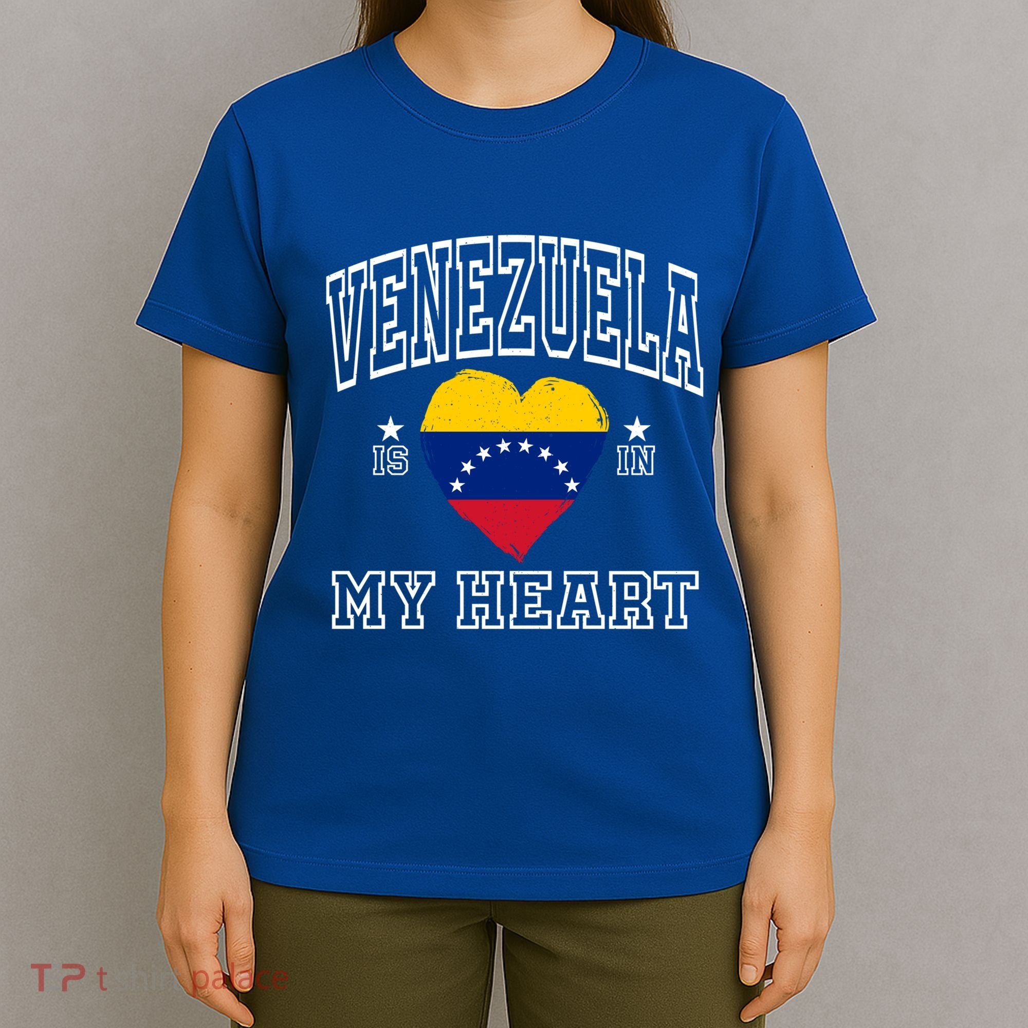 Venezuela Is In My Heart Proud Flag Athletic Souvenir Gift T-Shirt
