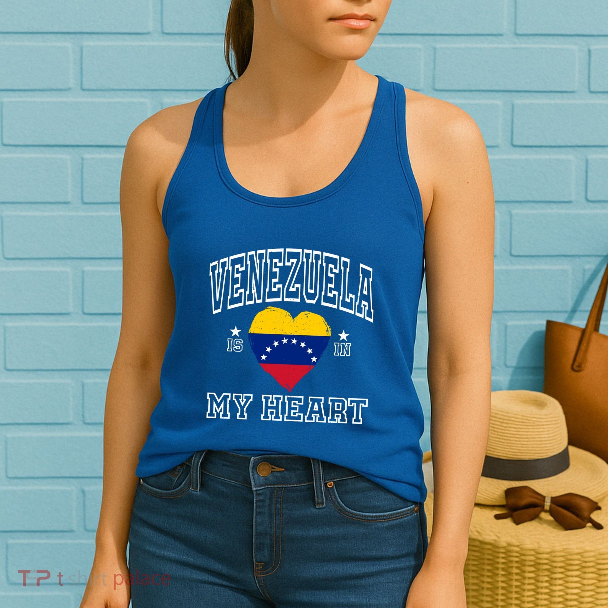 Venezuela Is In My Heart Proud Flag Athletic Souvenir Gift Women's Tank Top