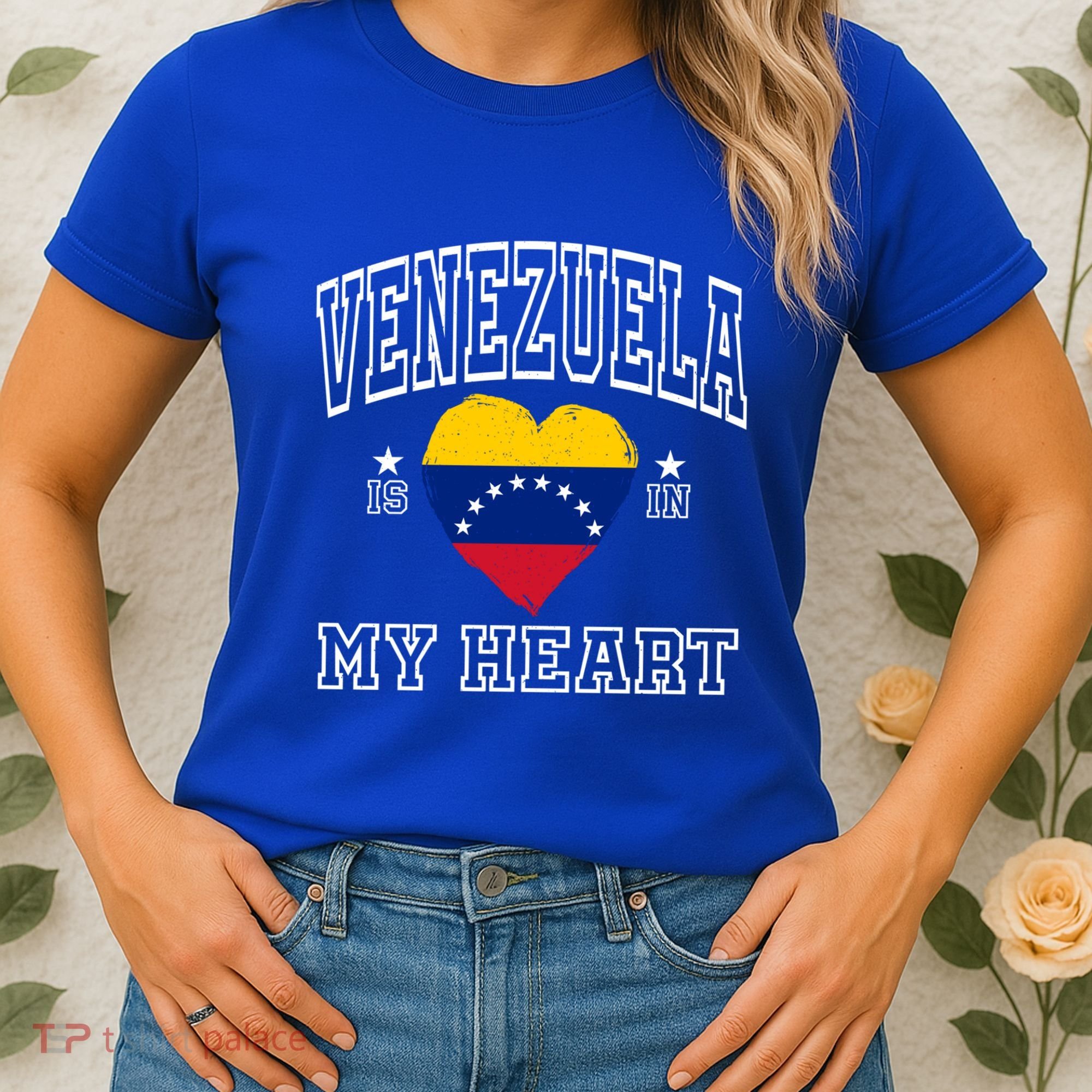 Venezuela Is In My Heart Proud Flag Athletic Souvenir Gift Women's T-Shirt