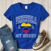 Venezuela Is In My Heart Proud Flag Athletic Souvenir Gift Women's T-Shirt thumb 3