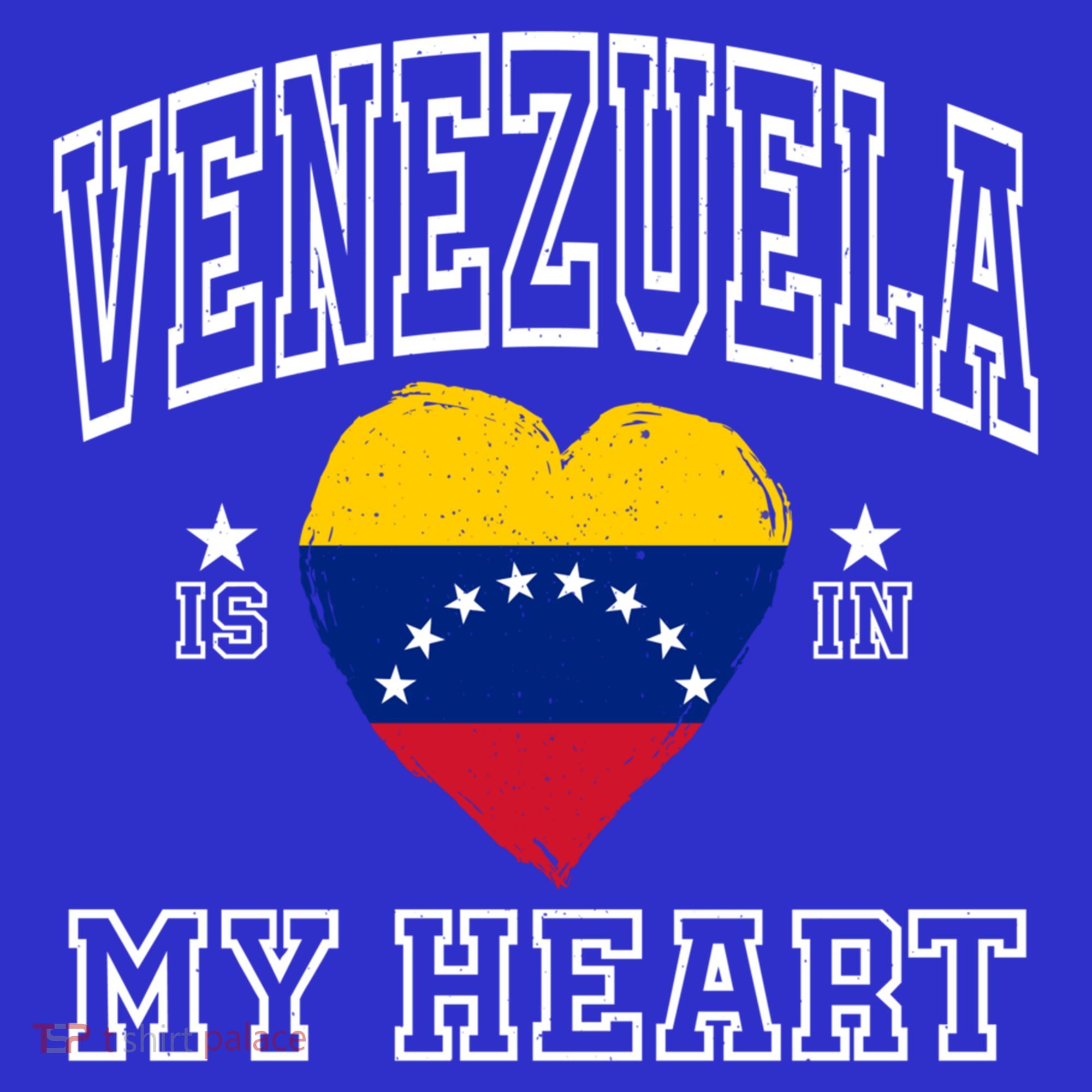 Venezuela Is In My Heart Proud Flag Athletic Souvenir Gift Women's T-Shirt
