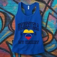 Venezuela Is In My Heart Proud Throwback Souvenir Gift Women's Tank Top thumb 3