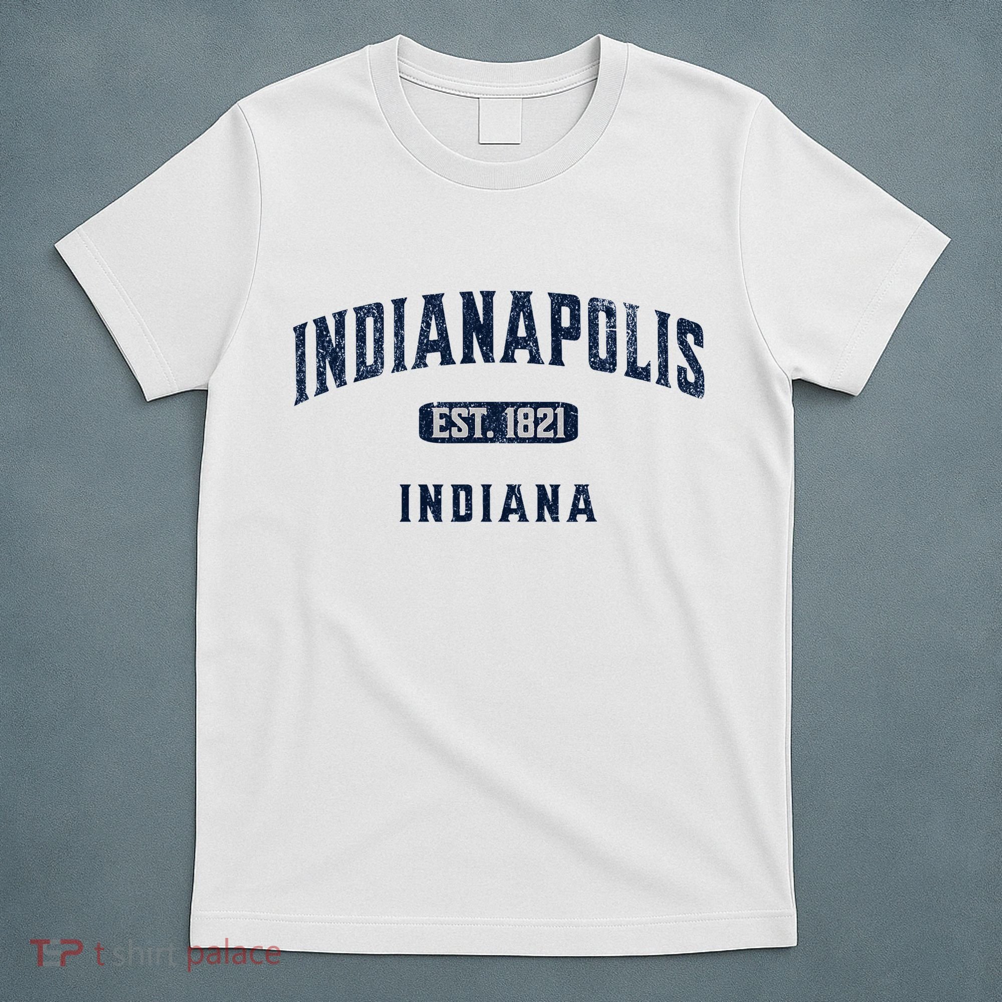Visit Indianapolis Indiana Vintage Athletic Souvenir T-Shirt