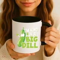Vegan I'm Kind Of A Big Dill Gift Pickle Lover Cute Gift Coffee Mug thumb 3