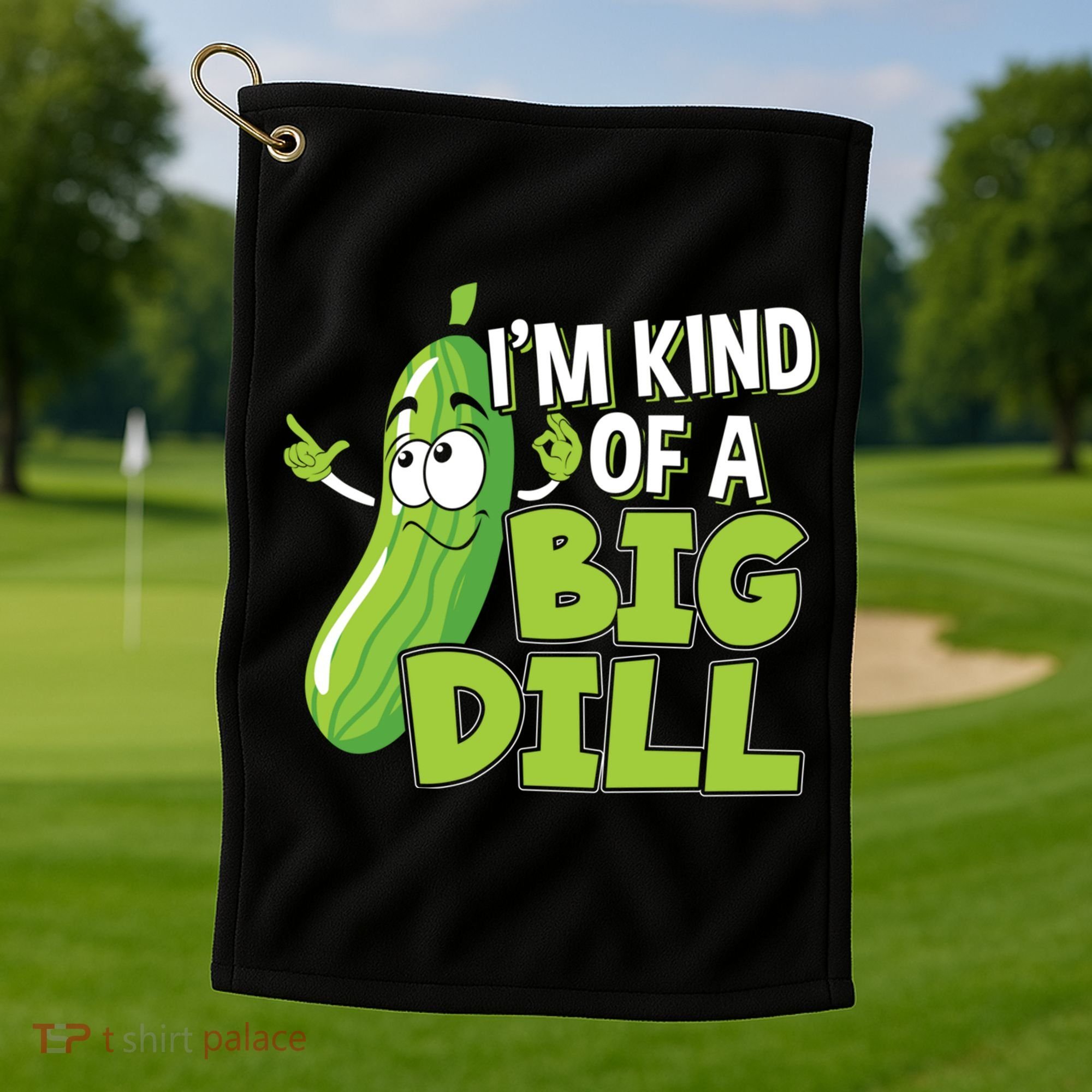 Vegan I'm Kind Of A Big Dill Gift Pickle Lover Cute Gift Golf Towel