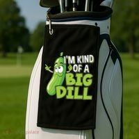 Vegan I'm Kind Of A Big Dill Gift Pickle Lover Cute Gift Golf Towel thumb 2