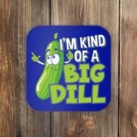 Vegan I'm Kind Of A Big Dill Gift Pickle Lover Cute Gift Coaster thumb 0