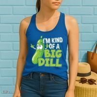 Vegan I'm Kind Of A Big Dill Gift Pickle Lover Cute Gift Women's Tank Top thumb 2