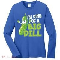 Vegan I'm Kind Of A Big Dill Gift Pickle Lover Cute Gift Women's Long Sleeve Shirt thumb 0