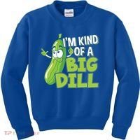 Vegan I'm Kind Of A Big Dill Gift Pickle Lover Cute Gift Kids Sweatshirt thumb 0