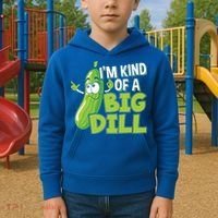 Vegan I'm Kind Of A Big Dill Gift Pickle Lover Cute Gift Kids Hoodie thumb 2