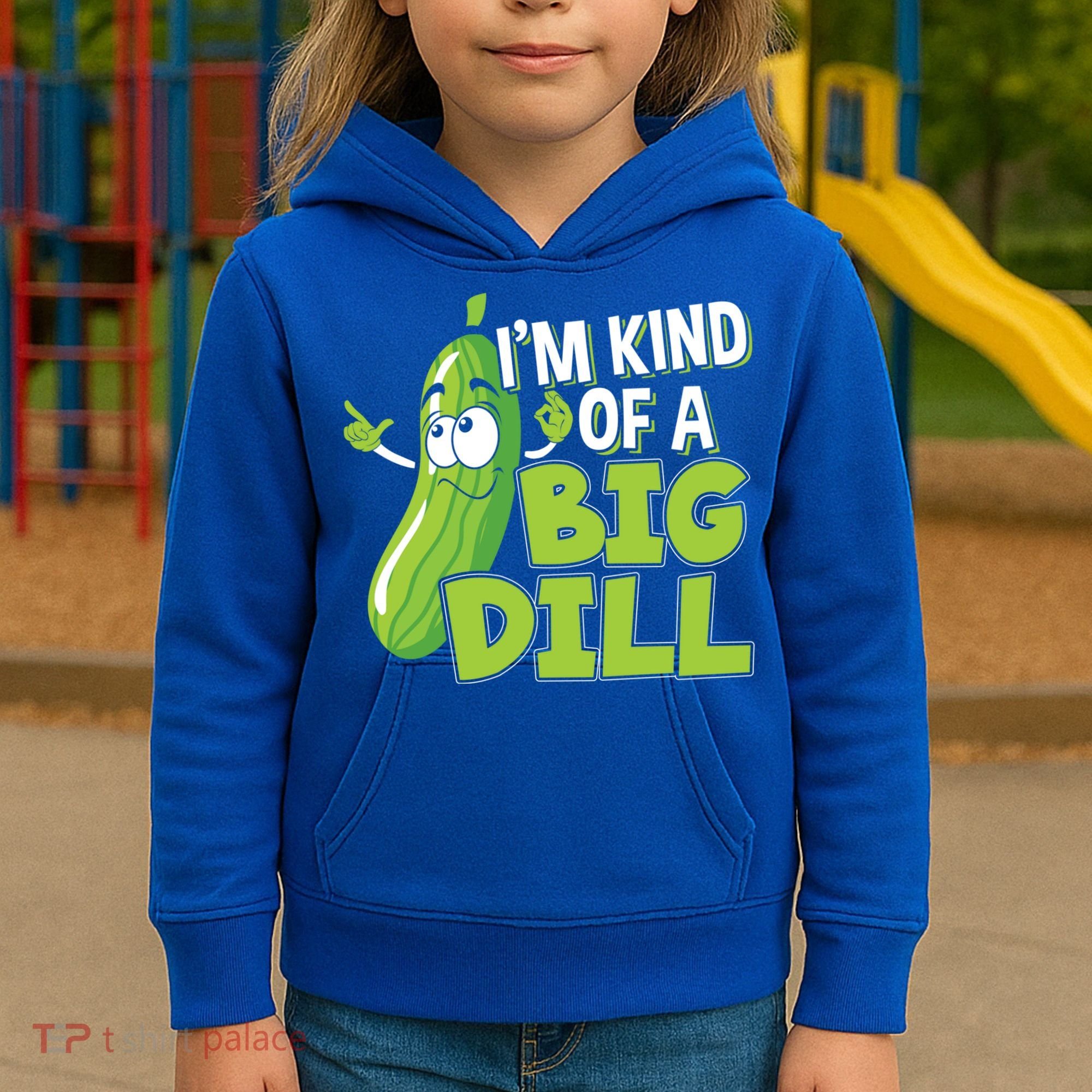 Vegan I'm Kind Of A Big Dill Gift Pickle Lover Cute Gift Kids Hoodie