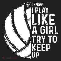 Volleyball I Know I Play Like A Girl Try To Keep Up Beanie thumb 2