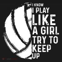 Volleyball I Know I Play Like A Girl Try To Keep Up Women's Hoodie thumb 2